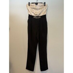 Fashion Union Jumpsuit Womens XS Strapless Romper Wedding Party Going Out Floral